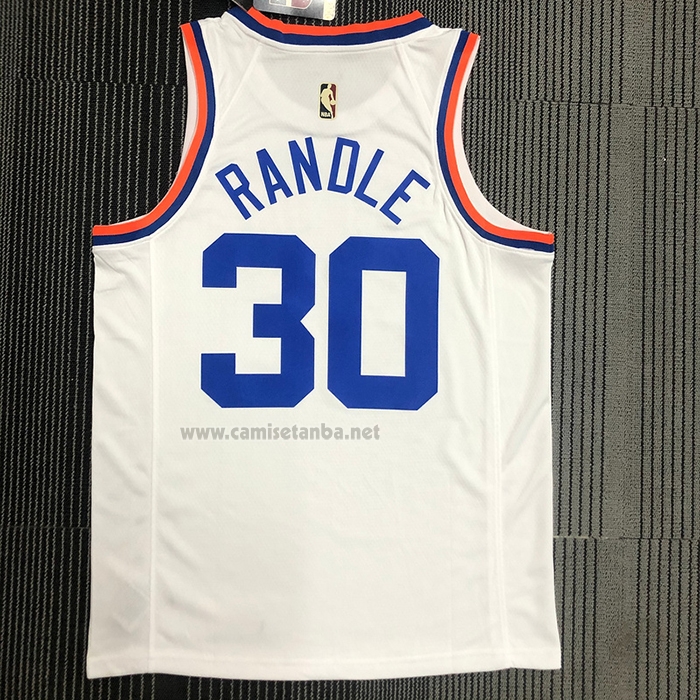 Camiseta New York Knicks Julius Randle #30 75th Anniversary Blanco